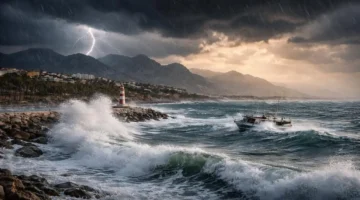 عاصفة قوية تضرب غرب المتوسط في تركيا وتحذر من اضطراب حركة الملاحة